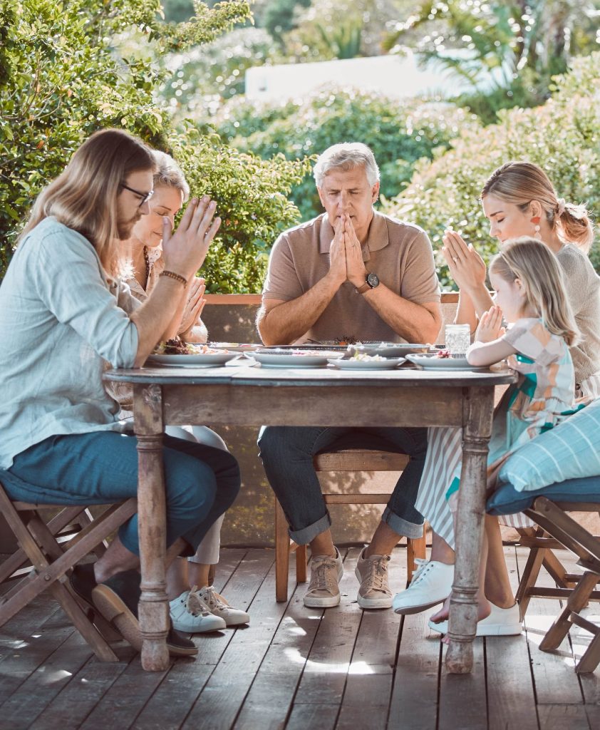 We always pray before we eat